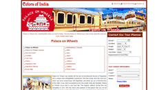 Desktop Screenshot of palaceonwheels.thecolorsofindia.com