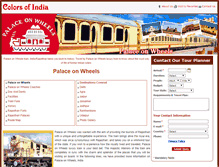 Tablet Screenshot of palaceonwheels.thecolorsofindia.com